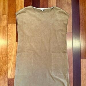 Wilfred Free | Tan ‘suede’ shift dress size large